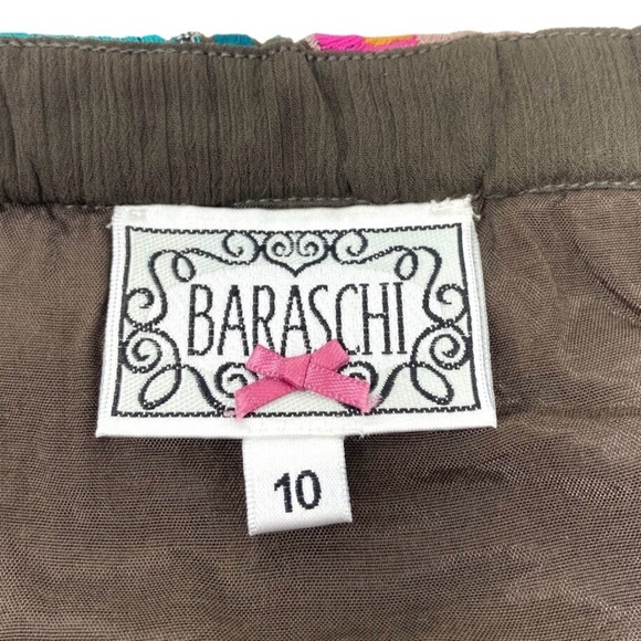 Orange and Pink A-line Mini Skirt Resort Wear - Picture 3 of 10